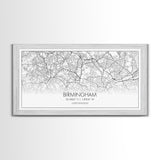 Birmingham Street Map, United Kingdom Map, Map Print, Modern Art, Wall Art, Canvas Art, Grandma Gifts, Dorm Décor, Office Wall Art, Prints