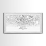 Brussels Street Map, Belgium Map, Map Print, Modern Art, Wall Art, Canvas Art, Travel Art Print, Home Wall Décor, New Homeowner Gift, Office