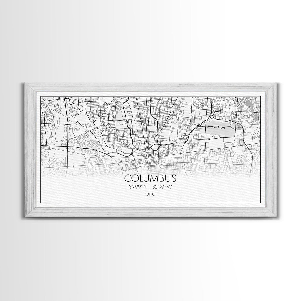 Columbus Street Map, Ohio Map, Map Print, Modern Art, Wall Art, Canvas Art, Cute Room Décor Aesthetic, Gift For Wife, Patriotic Décor