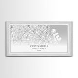 Copenhagen Street Map, Denmark Map, Map Print, Minimalist Art, Wall Art, Canvas Art, Modern Room Décor, RV Wall Décor, Gift For Pilot