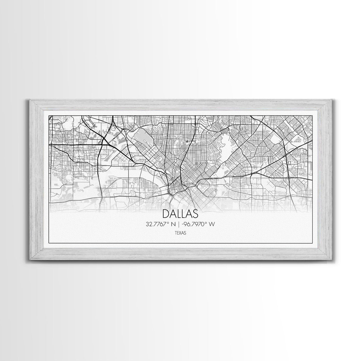 Dallas Street Map, Texas Map, Map Print, Minimalist Art, Wall Art, Canvas Art, Patriotic Décor, Boys Room Décor, Tiny House Gift, Home Décor