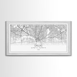 Dallas Street Map, Texas Map, Map Print, Minimalist Art, Wall Art, Canvas Art, Patriotic Décor, Boys Room Décor, Tiny House Gift, Home Décor