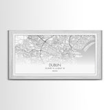 Dublin Street Map, Ireland Map, Map Art, Minimalist Art, Wall Art, Canvas Art, Game Room Décor, Man Cave Wall Décor, Industrial Décor