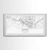 Durham Street Map, North Carolina Map, Map Art, Minimalist Art, Wall Art, Canvas Art, Trendy Room Décor, Bar Room Décor, Teacher Gift
