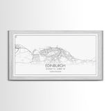 Edinburgh Street Map, Scotland Map, Map Art, Minimalist Art, Wall Art, Canvas Art, Travel Wall Art, Husband Gift, Office Décor For Men
