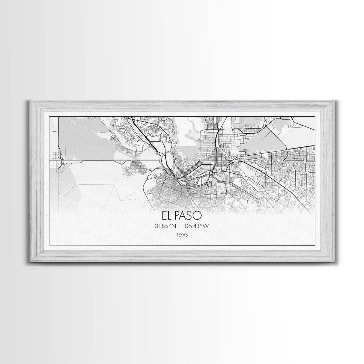 El Paso Street Map, Texas Map, Map Art, Minimalist Art, Wall Art, Canvas Art, Dorm Room Décor, Unique Room Décor, Father Gift, Prints