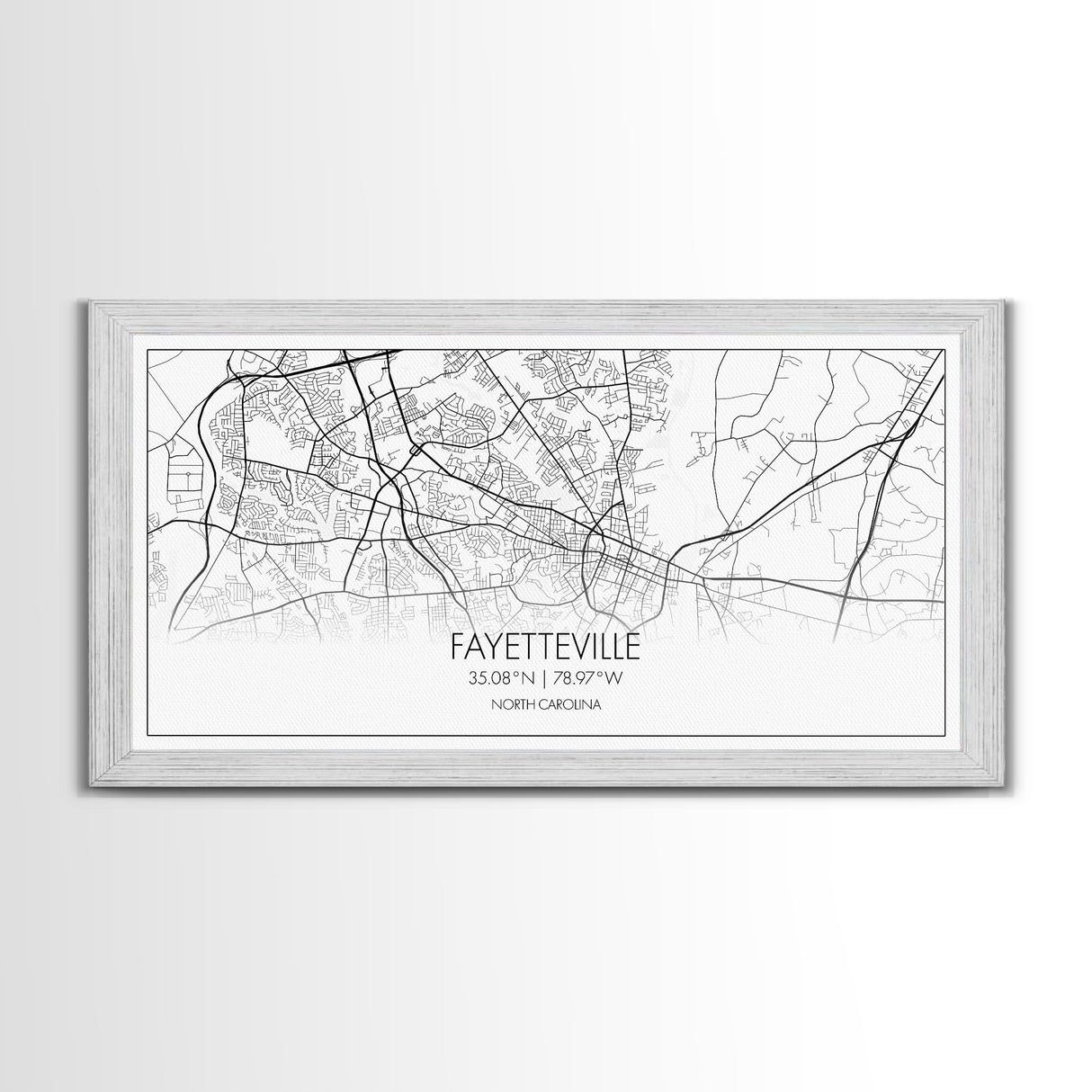 Fayetteville Street Map, North Carolina Map, Map Art, Minimalist Art, Wall Art, Canvas Art, Gift For Parents, Girls Room Décor, Cabin Décor