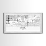 Gilbert City Map, Arizona Map, Map Art, Minimalist Art, Wall Art, Canvas Art, Lake House Décor, Ranch House Décor, Dorm Wall Décor, Home Art