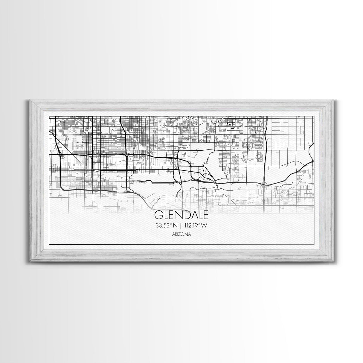 Glendale City Map, Arizona Map, Map Art, Minimalist Art, Wall Art, Canvas Art, Cabin Wall Décor, Entryway Décor,  Room Décor, Gifts For Her