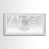 Indianapolis City Map, Indiana Map, Map Art, Modern Art, Wall Art, Canvas Art, Nursery Wall Art, College Dorm Décor, Couples Gift, Office