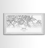 Irvine City Map, California Map, Map Art, Modern Art, Wall Art, Canvas Art, Bedroom Wall Décor, Engagement Gift, Tiny Home Décor, Home Décor