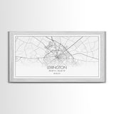 Lexington City Map, Kentucky Map, Map Art, Modern Art, Wall Art, Canvas Art, Farmhouse Wall Décor, Gift For Women, Living Room Wall Art
