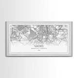 Madrid City Map, Spain Map, Map Art, Modern Art, Wall Art, Canvas Art, Europe Wall Art, Girl Room Décor, Mens Gift, Preppy Wall Art, Office