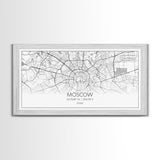 Moscow City Map, Russia Map, Map Art, Minimalist Wall Art, Wall Art, Canvas Art, European Wall Art, Russian Wall Print, Gift For Friend