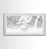 Newark City Map, New Jersey Art, Map Print, Minimalist Wall Art, Wall Art, Canvas Art, Travel Wall Art, Friend Gift, Teen Birthday Gift
