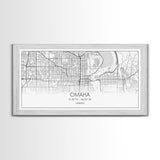 Omaha City Map, Nebraska Art, Map Print, Minimalist Wall Art, Wall Art, Canvas Art, Realtor Thank You, Wall Hanging, Farmhouse Décor