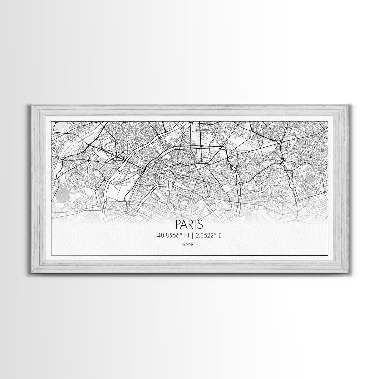 Paris City Map, France Art, Map Print, Minimalist Wall Art, Wall Art, Canvas Art, European Art, Dorm Room Wall Art, Gift For Traveler