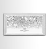 Paris City Map, France Art, Map Print, Minimalist Wall Art, Wall Art, Canvas Art, European Art, Dorm Room Wall Art, Gift For Traveler