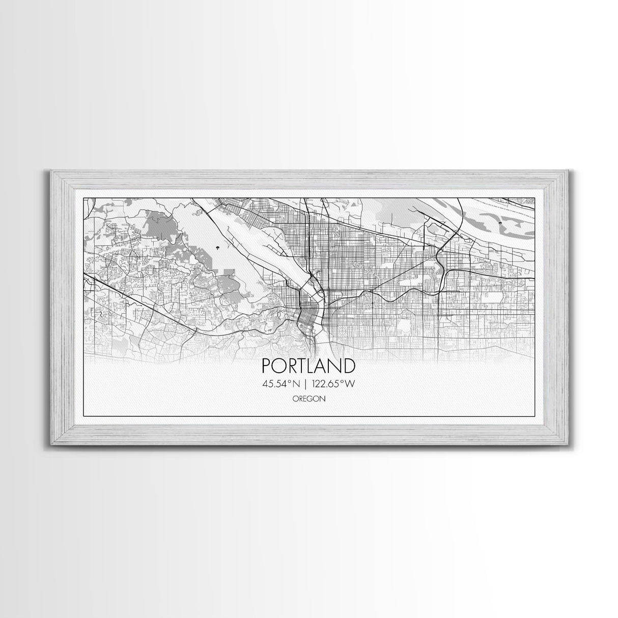 Portland City Map, Oregon Art, Map Print, Minimalist Wall Art, Wall Art, Canvas Art, New Home Gift, Gaming Wall Décor, Man Cave Art, Prints