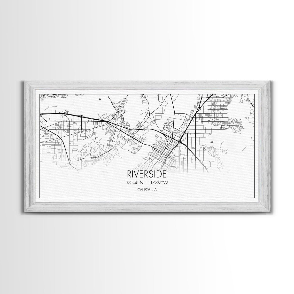 Riverside City Map, California Art, Map Print, Minimalist Wall Art, Wall Art, Canvas Art, Dorm Room Décor, Gift For Husband, Cabin Wall Art