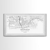 Santa Rosa City Map, California Art, Map Print, Modern Wall Art, Wall Art, Canvas Art, Modern House Art, Bedroom Prints, Nerdy Home Décor