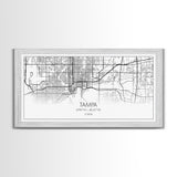 Tampa City Map, Florida Art, Map Print, Modern Wall Art, Wall Art, Canvas Art, New Home Gift Ideas, Tiny House Décor, Family Room Wall Art