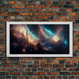 Galaxy canvas print, trippy stars and night sky, universe, cool wall art, unique wall art