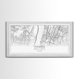 Yonker City Map, New York Art, Map Print, Modern Wall Art, Wall Art, Canvas Art, Landscape Art Print, Hostess Gift, Bookshelf Décor, Prints
