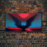 Angel Gabriel, Angelic Art, Gothic Angel Framed canvas print, cool colorful wall decor