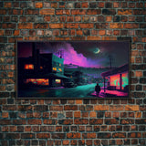 Scifi Art, Framed Canvas Print, Night Of The Comet
