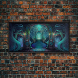 Fantasy wall art, canvas print, magical forest, fantasy landscape art, ready to hang wall art