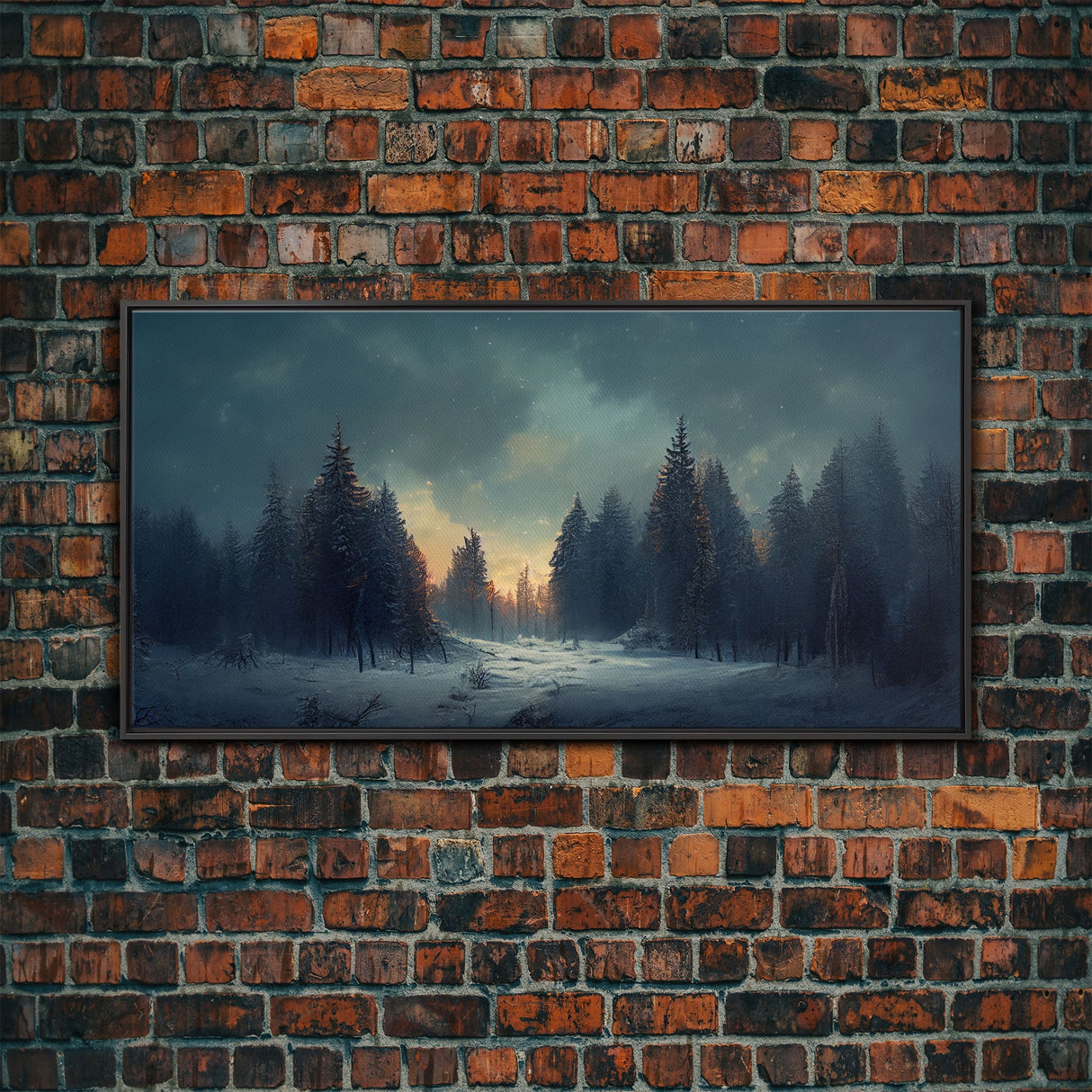 Dreamy Landscape Painting Canvas Print, country side, farmhouse decor, beautiful scenic wall art