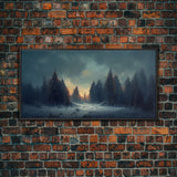 Dreamy Landscape Painting Canvas Print, country side, farmhouse decor, beautiful scenic wall art