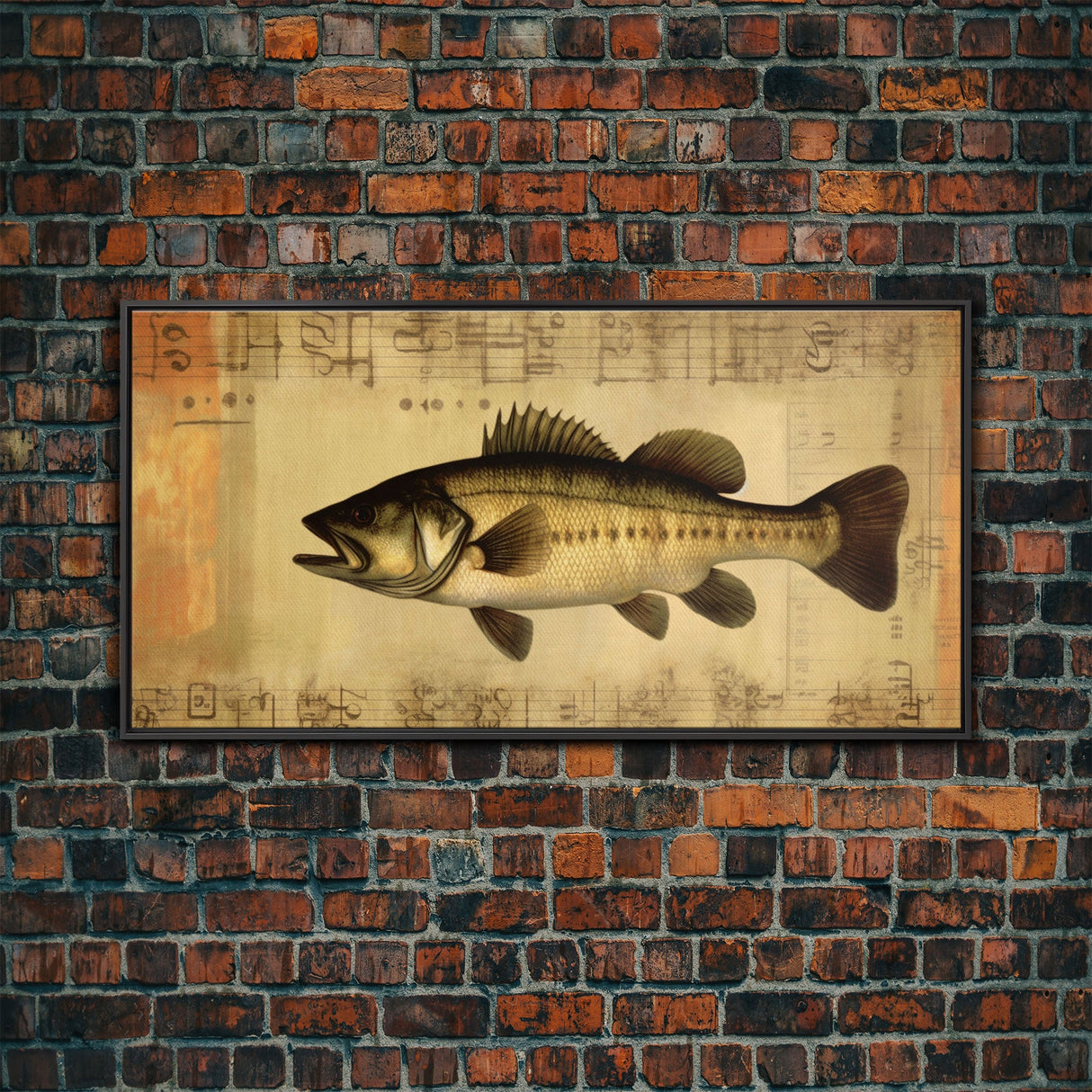 Fish Wall Decor, Animal Wall Art, Nature Wall Art, Minimalist Wall Decor, Panoramic Wall Decor, Canvas Print, Wall Art, Framed Canvas Art