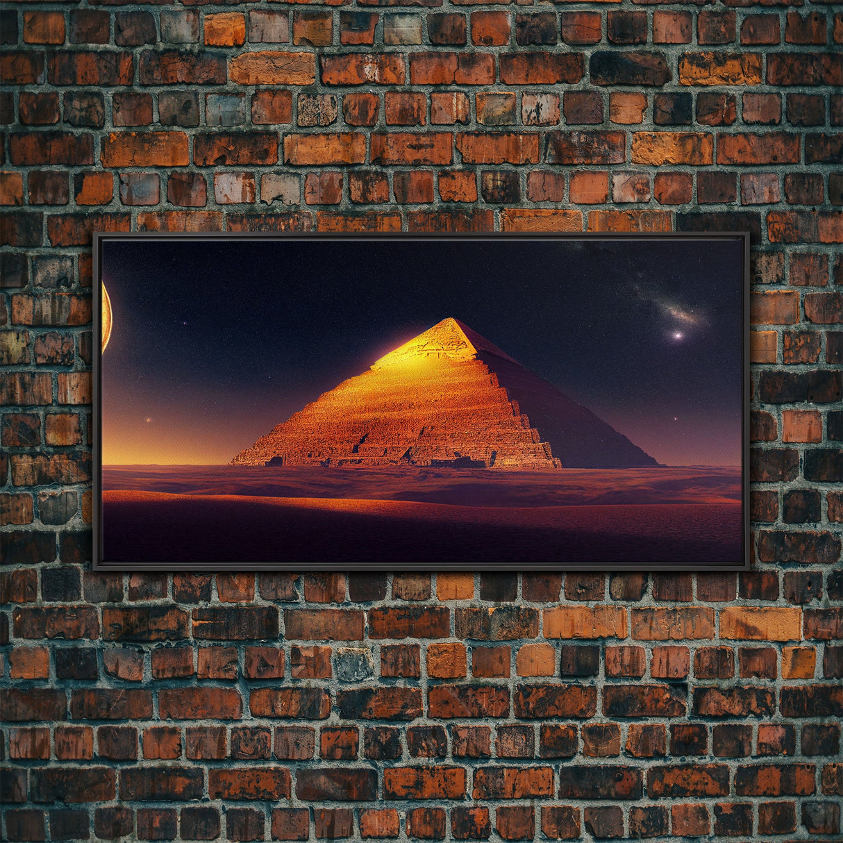 Pyramid Wall Art, Sands of Egypt, Ready To Hang Canvas Print, Framed Wall Art