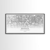 Bangkok Street Map, Thailand Map, Map Print, Modern Art, Wall Art, Canvas Print, Asian Art Print, Gift For Boss, Trendy Wall Art, Home Décor
