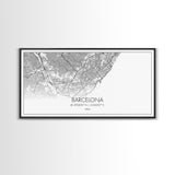 Barcelona Street Map, Spain Map, Map Print, Modern Art, Wall Art, Canvas Print, Gift Idea, Apartment Décor Aesthetic, Travel Wall Hanging