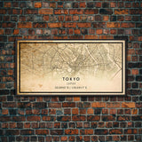 Tokyo Japan map print poster or framed canvas, Tokyo map print poster canvas, Tokyo Japan city map print poster canvas, Vintage Travel Art