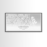 Copenhagen Street Map, Denmark Map, Map Print, Minimalist Art, Wall Art, Canvas Art, Modern Room Décor, RV Wall Décor, Gift For Pilot