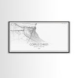 Corpus Christi Street Map, Texas Map, Map Print, Minimalist Art, Wall Art, Canvas Art, Homeschool Gifts, College Dorm Décor, Tiny Home Décor