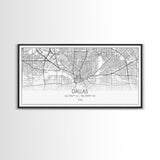 Dallas Street Map, Texas Map, Map Print, Minimalist Art, Wall Art, Canvas Art, Patriotic Décor, Boys Room Décor, Tiny House Gift, Home Décor