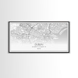 Dublin Street Map, Ireland Map, Map Art, Minimalist Art, Wall Art, Canvas Art, Game Room Décor, Man Cave Wall Décor, Industrial Décor