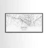 Durham Street Map, North Carolina Map, Map Art, Minimalist Art, Wall Art, Canvas Art, Trendy Room Décor, Bar Room Décor, Teacher Gift