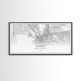 El Paso Street Map, Texas Map, Map Art, Minimalist Art, Wall Art, Canvas Art, Dorm Room Décor, Unique Room Décor, Father Gift, Prints