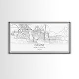 Eugene Street Map, Oregon Map, Map Art, Minimalist Art, Wall Art, Canvas Art, Newlywed Gift, Bar Wall Décor, Rustic Home Décor, Couples Gift