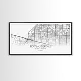 Fort Lauderdale Map, Florida Map, Map Art, Minimalist Art, Wall Art, Canvas Art, Gift For Newlyweds, Boys Room, Billiard Room Décor, Prints