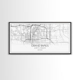 Grand Rapids City Map, Michigan Map, Map Art, Minimalist Art, Wall Art, Canvas Art, Graduation Gift, Modern Farmhouse Wall Art, Office Art