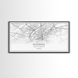 Knoxville City Map, Tennessee Map, Map Art, Modern Art, Wall Art, Canvas Art, Cabin Wall Art, Bon Voyage Gift, Rustic Country Décor, Prints