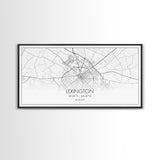 Lexington City Map, Kentucky Map, Map Art, Modern Art, Wall Art, Canvas Art, Farmhouse Wall Décor, Gift For Women, Living Room Wall Art