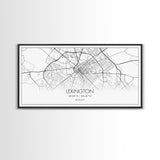 Lexington City Map, Kentucky Map, Map Art, Modern Art, Wall Art, Canvas Art, Dorm Room Decor, Country Wall Art, Housewarming Gift, Prints